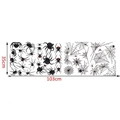 Halloween vensterstickers set met zwarte spinnen en webben, afmeting 103x35cm - Zwart Spinnenweb Lay-out (TBW9218: 103x35cm)