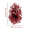 Grim Reaper PVC muursticker met rode mantel en zeis, waterdicht formaat 66x42cm - Magere Hein met Zeis Afbeelding (CT70048T_R: 66*42cm)