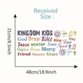 Religiöse Wandaufkleber für Kinder mit Jesus-Motiv in bunter 21x48cm Ausführung - TCN90001 (48*21cm)