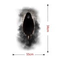 Pegatina de PVC para ventana de fantasma con capucha y medidas 55x34cm de Halloween - Figura de Terror con Capucha y Humo (TBW9193: 55cm x 34cm)