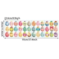 Stickers muraux de Pâques avec 30 œufs colorés et dimensions de 95x29cm incluses - Œufs Mixtes Grand (TBW9607-UV)