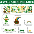 St. Patrick's Day leprechaun wall stickers with detailed dimensions in 99x24cm set - Rainbow Gnomes And Coins Style (UV24Y10047T_T)