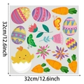 Adhesivos de Pascua con huevos de colores y pollitos en lámina cuadrada 32cm - Set de Pollito Eclosionando (TBW9641B-UV)