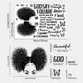 Inspirational butterfly wall stickers with black woman silhouette and bible verses - UV20135T_R: 90*30cm*2pcs