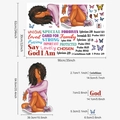 Adesivi murali con ragazza nera e farfalle con frasi motivazionali e citazioni - UV20127T_R: 90*30cm*2pc
