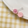 Close-up of pink flower beads with FLOWER engraving for DIY jewelry making - Sunflower (21#)