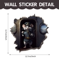 3D mouse conductor wall sticker in uniform with whistle and pocket watch, 5x5 inch size - Conductor Mouse (CT70182G_T)