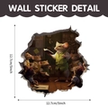3D cute mouse hole classroom wall sticker PVC decal 12.7cm for kids room decor - Mice in Classroom (CT70168G_T)