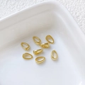 Acht vergoldete 18k V-förmige Anhängerschlaufen für DIY-Schmuckherstellung und Halsketten - Stil mit Innenprägung 925 / Gold
