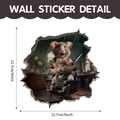 3D cartoon mouse barber shop wall sticker in PVC for skirting board decoration - Barber Shop Mice (CT70177G_T)