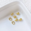 Goldener S925 Sterlingsilber hohler Tropfenanhänger Verschluss mit Zirkon für DIY-Schmuck - Stil mit Außenprägung 925 / Gold