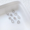 Bélières en argent massif S925 poli pour colliers avec pierres en zircon - Modèle Gravé 925 à l'Extérieur / Argent