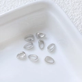 Fermoirs de bijoux en argent sterling S925 en forme de goutte avec finition polie - Modèle Gravé 925 à l'Intérieur / Argent