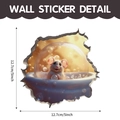 Sticker mural 3D souris mignonne dans une bulle avec détails de dimension de 12,7 cm - Souris Bulle de Rêve (CT70184G_T)