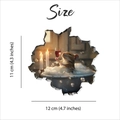 Sticker mural PVC souris dans une baignoire avec dimensions détaillées 11x12cm - Souris Profitant Du Vin Dans La Baignoire (CT24Y11410T_T)