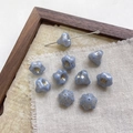 Macro shot of light blue glass star bead with gold texture for DIY jewelry making - 2# Blue Snail (Blue-Brown-Orange Shell)