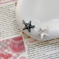 Détails des connecteurs en forme d'étoile de mer avec émail noir et paillettes pour bijoux DIY - Style Étoile de Mer (12#)