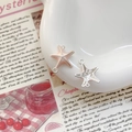 Pendentifs étoile de mer roses pour bijoux DIY présentés sur une assiette blanche - Style Étoile de Mer (8#)