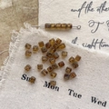 Macro view of amber square Picasso style glass beads for handmade jewelry design - Style 1