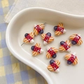 Detailed macro view of colorful fish-shaped ceramic beads for DIY jewelry making - 13# Bird-Orange Yellow
