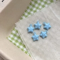 Himmelblaue Stern-Anhänger mit Smiley-Gesicht und Ösen für DIY-Schmuckherstellung - 9# Blau Smiley Stern