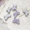 Macro detail of gold-edged butterfly beads for DIY jewelry and handmade bracelets - Light Purple White Gold Edged (3#) / 1 Piece