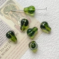 Macro view of green teardrop glass beads for DIY jewelry making on vintage background - Transparent Green Water Drop Style (8#) / 1 Piece Pack