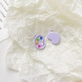 Detail of purple paint palette alloy pendants for DIY jewelry and charm making - Purple Palette