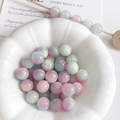 Cuentas de resina aurora 10mm degradado macaron para creación de joyas DIY y pulseras - 10mm (10 Piezas/Paquete) / Rosa y Verde