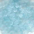 Macro shot of light blue frosted glass rice beads for DIY jewelry making accessories - Light Blue Frosted Style (1#) / 10g Pack