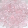 Detailed close-up of pink frosted oval beads with matte finish for DIY jewelry making - Pink Frosted Style (2#) / 10g Pack