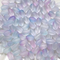Macro view of frosted gradient rice beads with smooth matte texture and pink-blue tones - Pink-Blue Gradient Frosted Style (6#) / 10g Pack