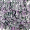 Macro shot of purple and green gradient frosted oval beads for DIY jewelry making - Dark Purple-Green Gradient Frosted Style (11#) / 10g Pack