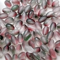 Macro detail of frosted gradient rice beads in pink and green for DIY jewelry making - Red-Green Gradient Frosted Style (13#) / 10g Pack