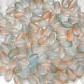 Detail of oval frosted orange and blue gradient seed beads for DIY jewelry making - Orange-Blue Gradient Frosted Style (23#) / 10g Pack