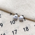 Détail macro de breloques fantômes avec anneaux pour bijoux faits main DIY - 16# Fantôme Blanc Trou Noir