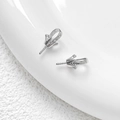 Macro view of silver crown pearl cup pendant connectors for DIY jewelry making - Crown Shape (2#White Gold) / White Gold