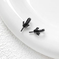 Detailed view of black crown jewelry accessories with polished finish for DIY designs - Crown Shape (3#Gun Black) / Gunmetal