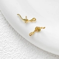Close-up of 18k gold plated crown lamp pearl pendant finding with needle for DIY jewelry - Lamp Shape (4#18k Gold) / 18K Gold