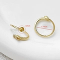 Macro detail of 18k gold plated ring with snake scale texture and 17mm inner diameter - 18k Gold Dragon (D5093)