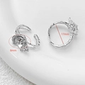 Detailed view of irregular lava texture ring with 17mm inner diameter and 8mm width - Platinum Irregular Round (D5093)