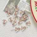 Primer plano de cuentas de cristal de árbol de Navidad con puntos para joyería DIY - 2# Árbol de Navidad Transparente