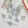 Detalle de cuentas de vidrio azul claro en forma de árbol de Navidad con puntos de colores - 4# Árbol de Navidad Azul Claro