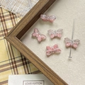 Pink translucent butterfly beads with silver coating detail for DIY jewelry making - 8# Butterfly Bead