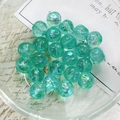 Close-up of mint green iridescent crackle glass beads for DIY jewelry making - Mint Green Aurora Crackle Style (4#)