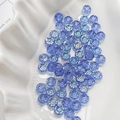 Macro shot of ice blue daisy beads for DIY jewelry making with matte frosted texture - Ice Blue (1#)