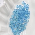 Macro shot of iridescent light blue daisy glass beads for DIY jewelry making crafts - Iridescent Light Blue (2#)