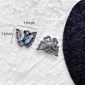Détail du pendentif papillon en alliage avec cristaux bleus et dimensions - Papillon en Cristal Bleu Clair (9#)