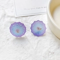 Close-up of DIY resin umbrella charms with purple and blue gradient and gold hooks - Blue Purple Gradient White Dots Style (4#)
