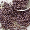 Macro shot of purple and brown marble textured glass beads for DIY jewelry making - Size 7 / 10 Pieces Pack